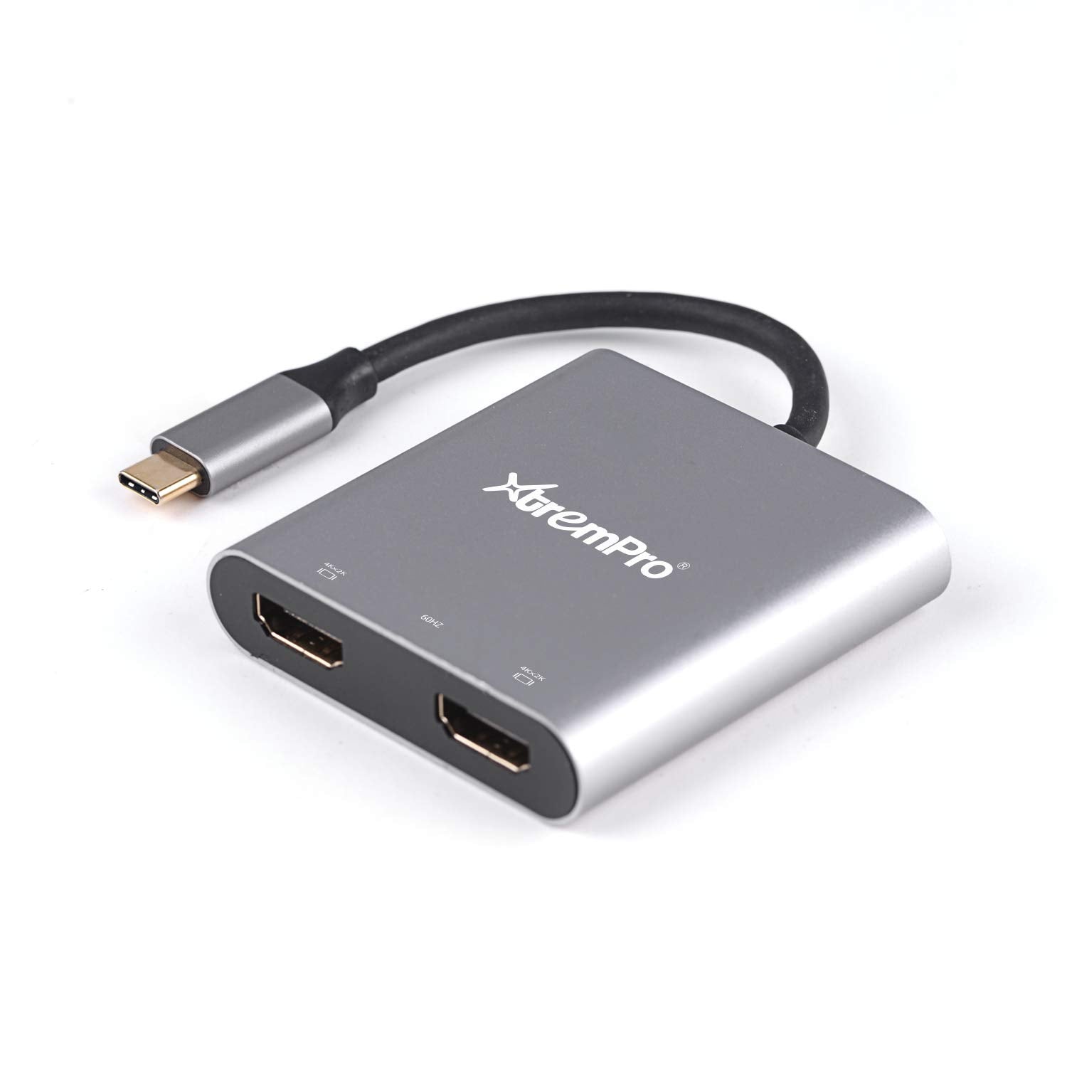 Xtrempro Usb C To Dual Hdmi Adapter 4K @60Hz,Hdmi Splitter For Dual Monitors,Compatible With Windows Systems Only
