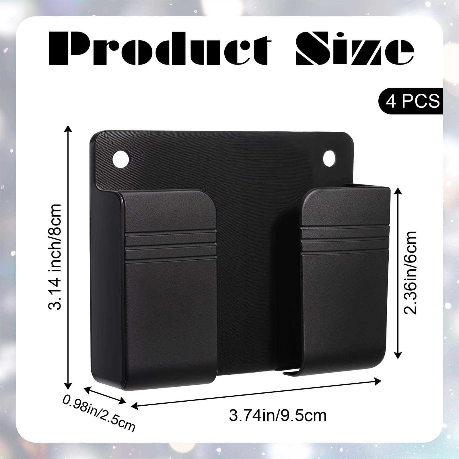 2 Pack Wall Mounted Phone Holder, Phone Stand Self Adhesive With Charging Hole, Compatible With All Smartphone Phones Cradle Bed