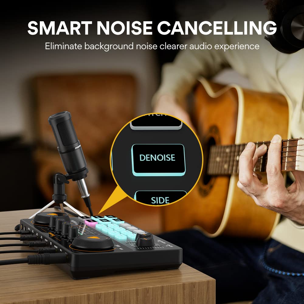 Podcast Equipment Bundle Maono Maonocaster Lite  Audio Interface All In One Podcast Production Studio With 3.5Mm Microphone For