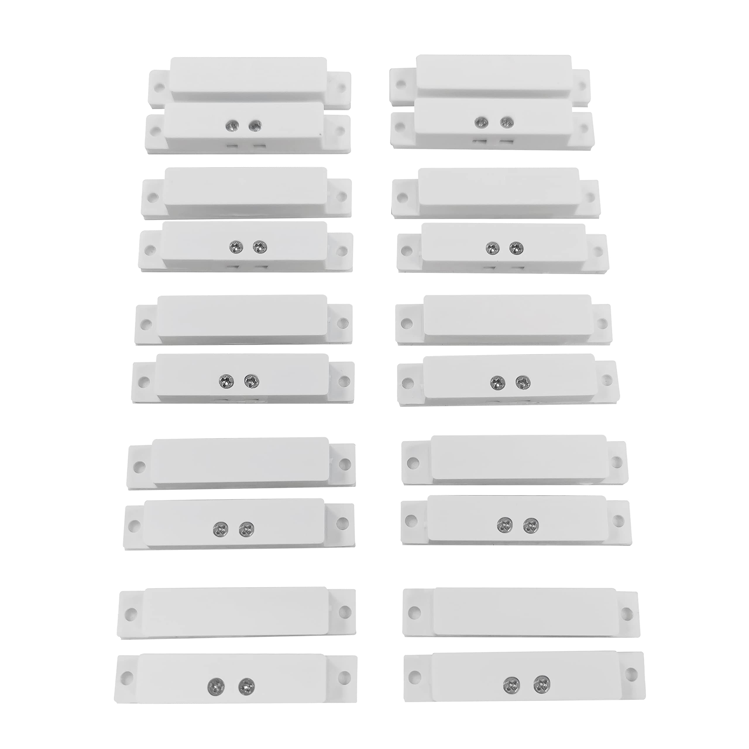 10 Sets Pack Of Wired Surface Mounted Alarm Magnetic Contacts Door Window Reed Switch Sensor With Double Side Tape