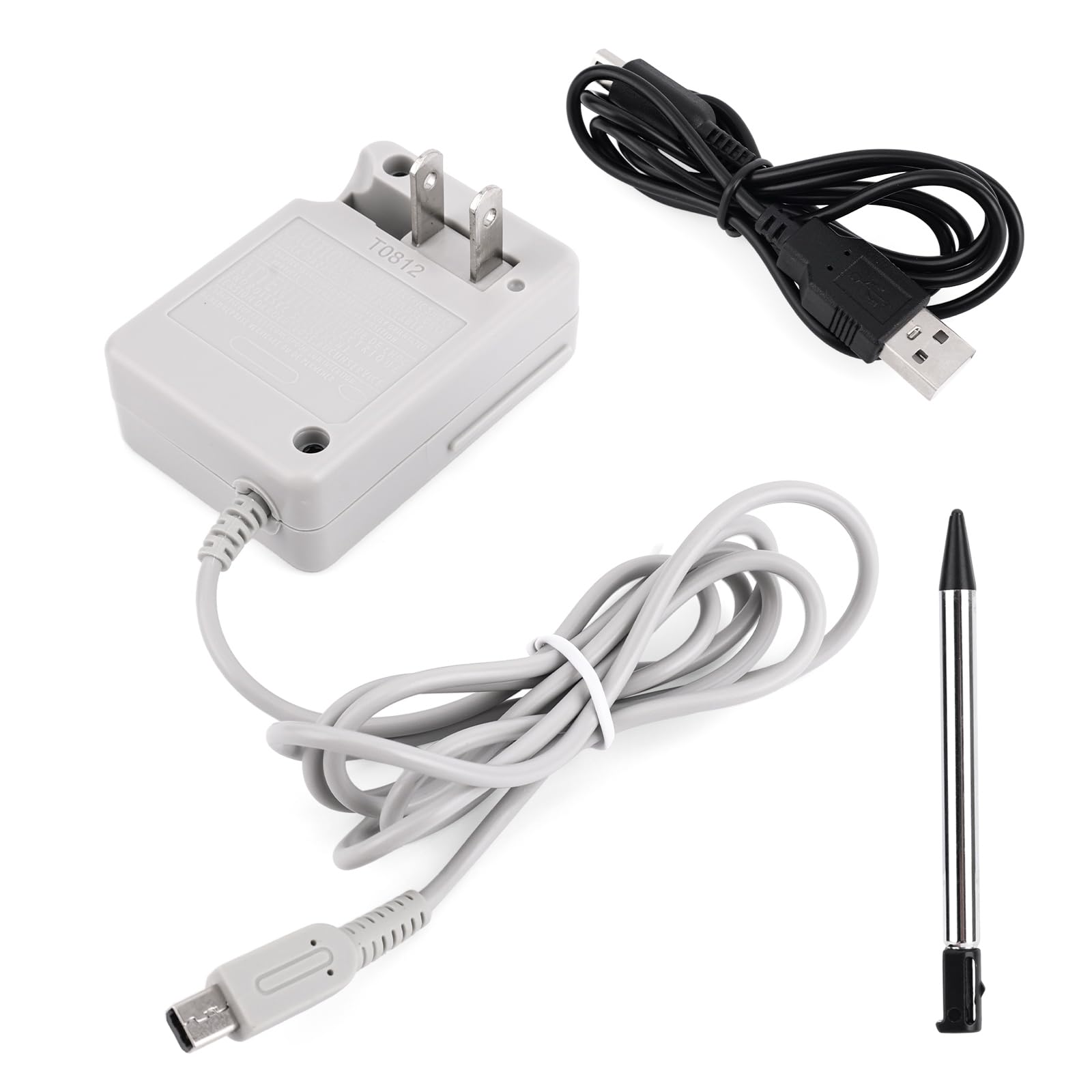 Charger & Stylus Pen & Short Cable, AC Adapter Compatible with 3DS/3DSXL/New 3DS/New 3Dsll/2DS/Dsi/Dsix/DS Lite Console Games 10