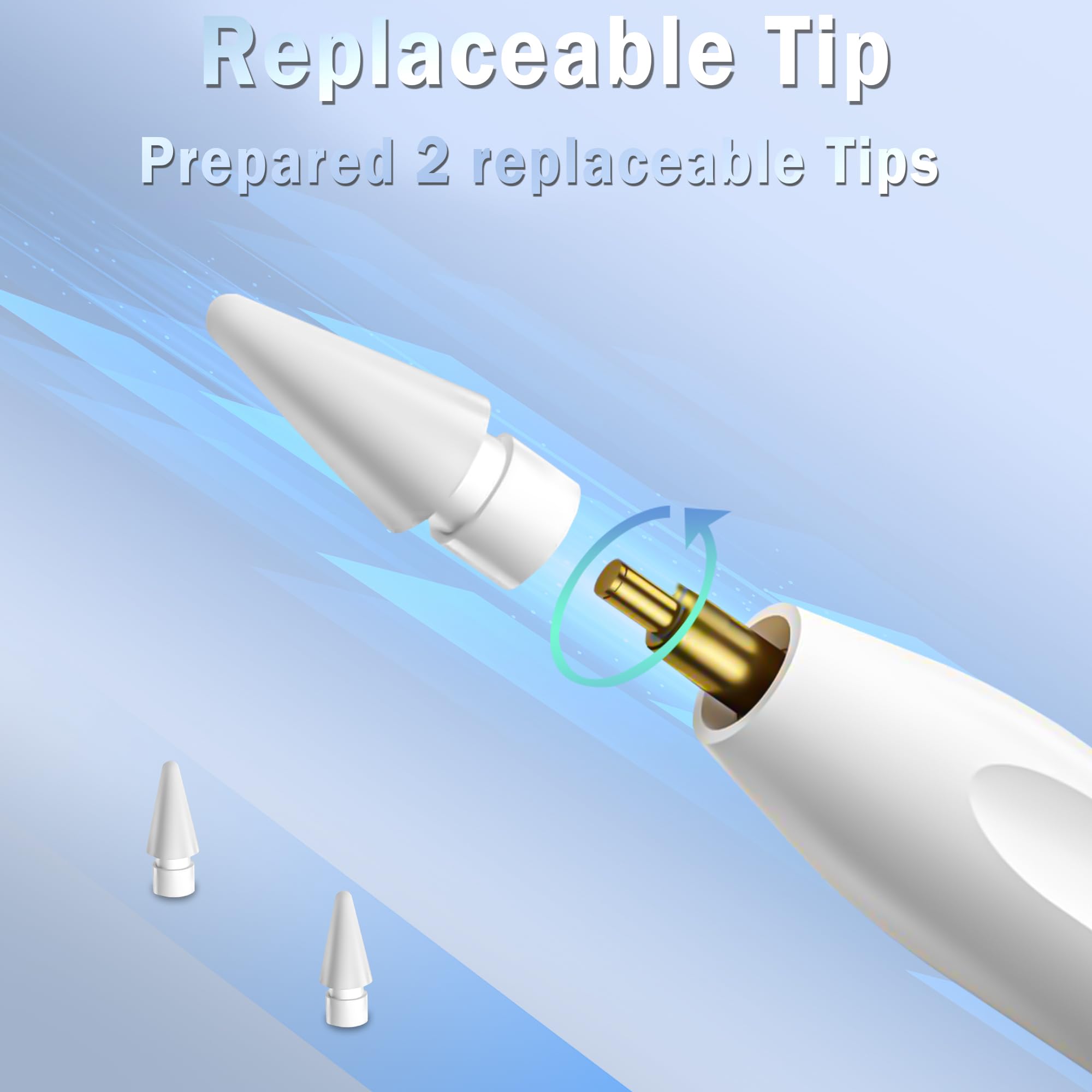 Stylus Pen For Ipad, 15 Mins Fast Charging Apple Ipad Pencil With Palm Rejection, Tilt Sensitivity, Work For 2018 23 Ipad Air 3/