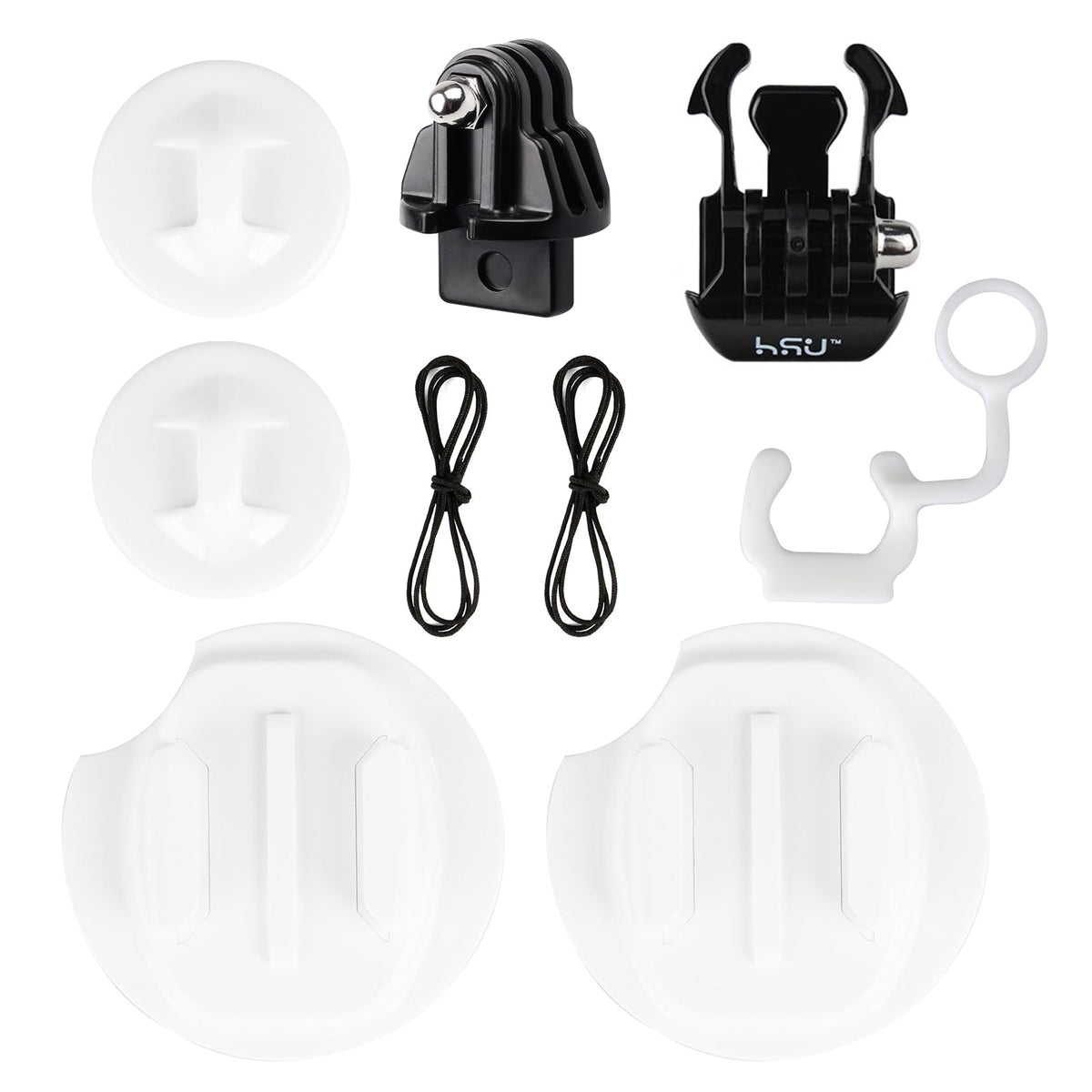 Hsu Surf Mounts And Accessories For Ski, Snorkeling, Surfing, Wakeboarding Fitting Gopro Hero 13,12,11,10,9,8,7,6,5 Black, Silver, Akaso Campark, And Other Action Cameras (Surfing Kit)