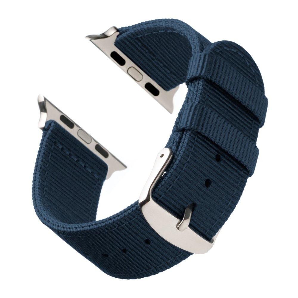 Archer Watch Straps - Premium Nylon Straps For Apple Watch (Navy, Stainless, 40/41/42Mm)