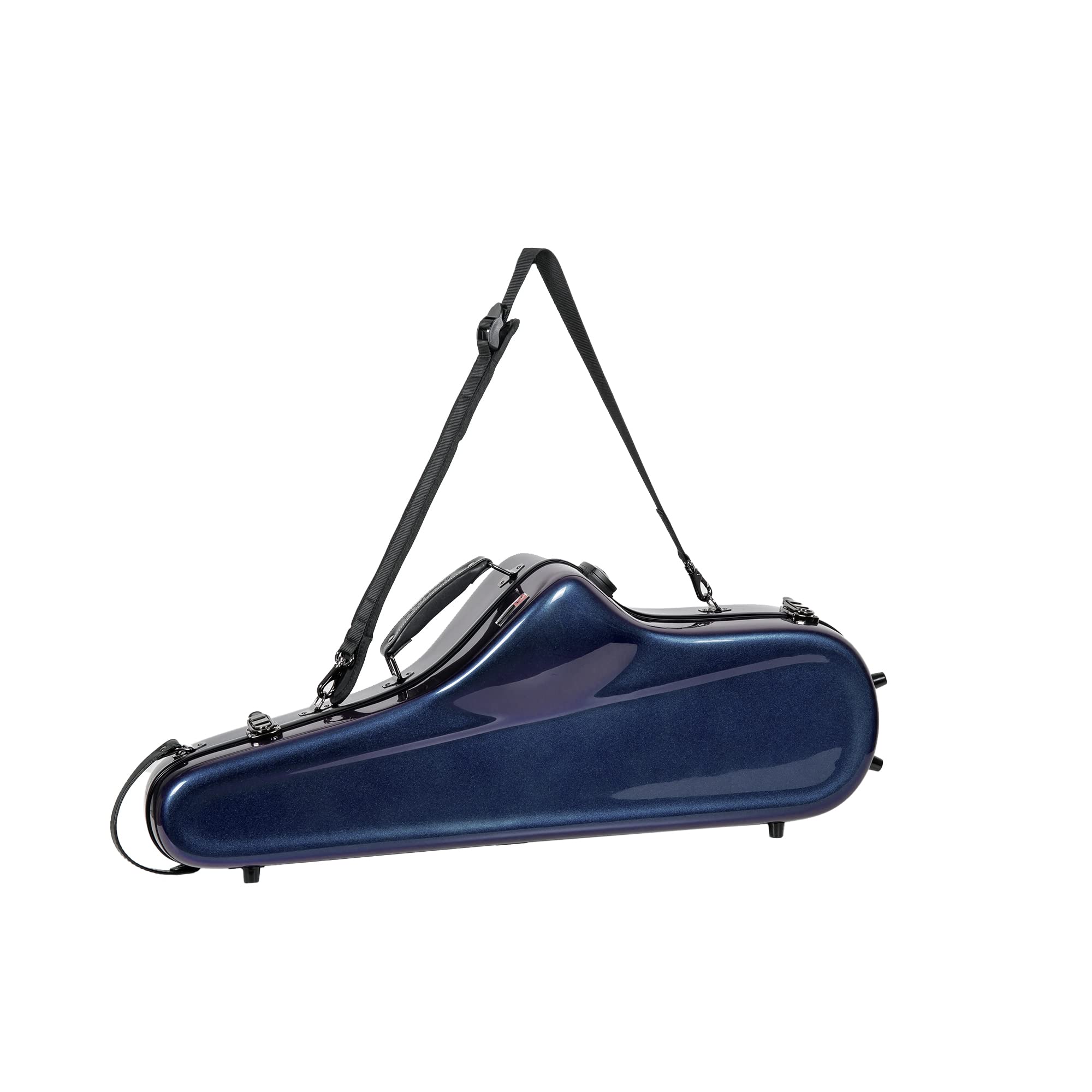 Crossrock Pro Grade Tenor Saxophone Case | Aurora Blue Finish, Tsa Lock, Elite Protection, Detachable Straps, Accessory Pocket F