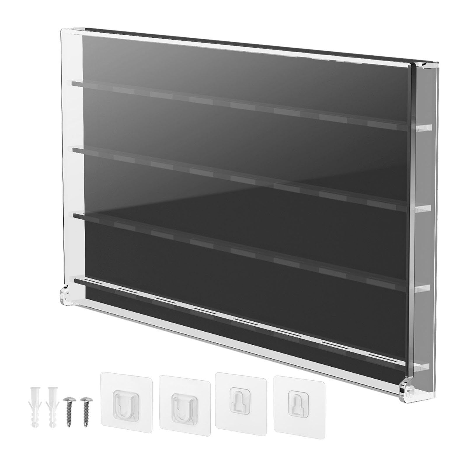 Merishopp Acrylic Display Case Storage Box Guitar Pick Wall Holder For Home Men Lovers Black
