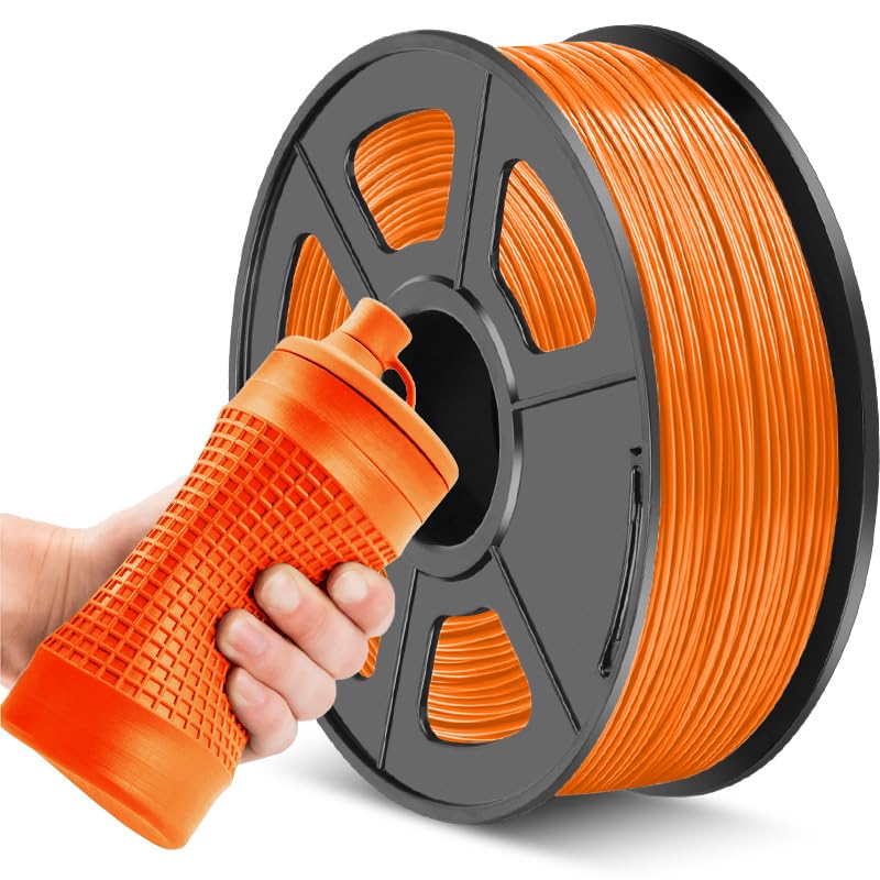 JAYO TPU Filament 1.75mm Orange 1KG, Flexible 3D Printer Filament with Shore Hardness 95A, Strong Elasticity, Abrasion Resistanc