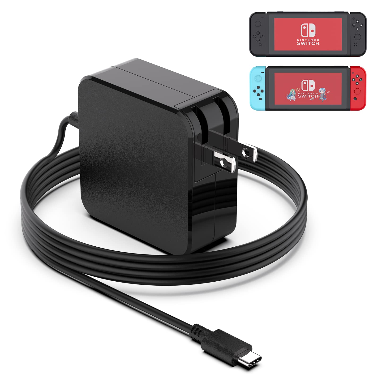 45W USB-C Charger for Steam Deck, 6.5FT USB C Fast Power Supply for Nintendo Switch Lite, Switch OLED, Xbox Controller Type-C Ad