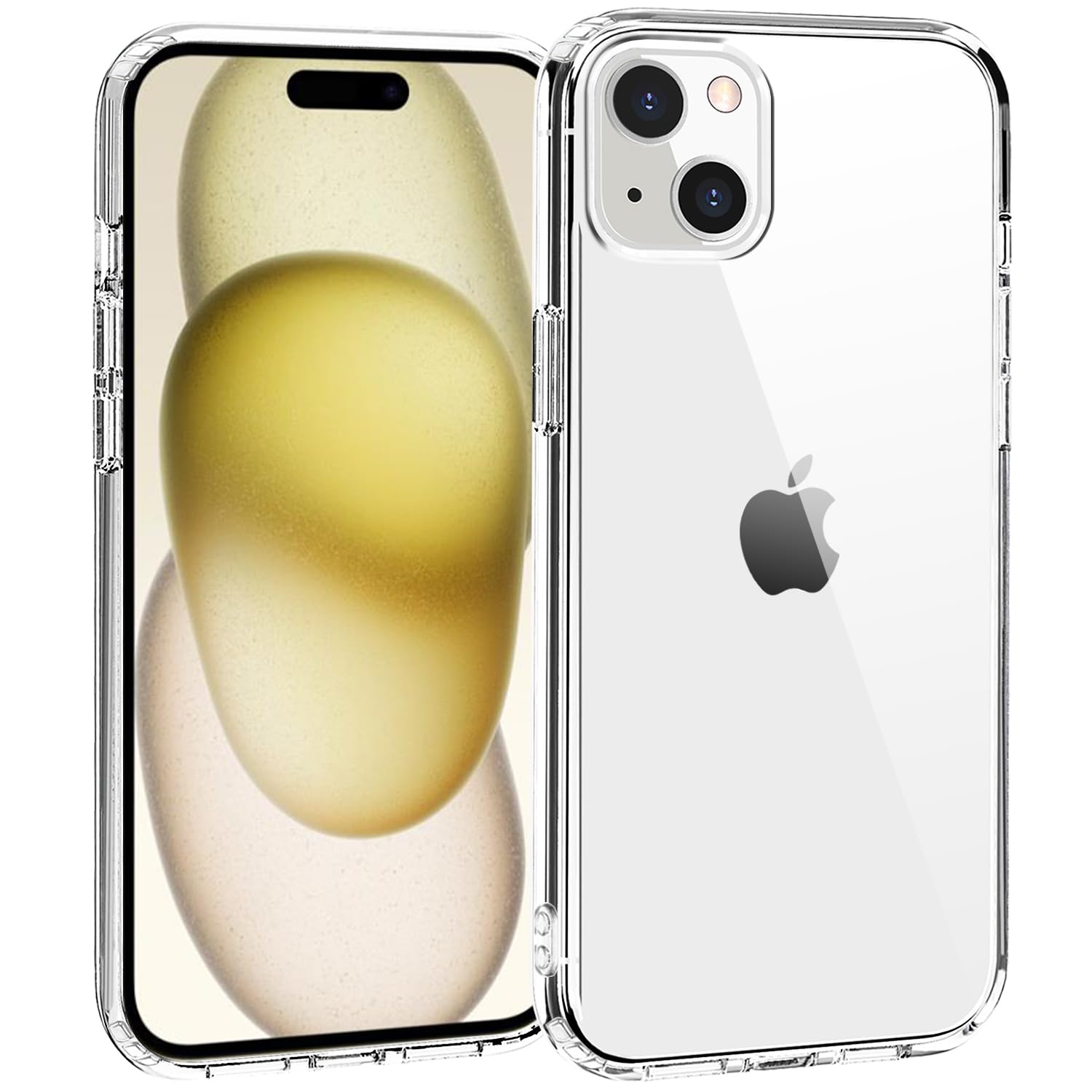 Tenoc Phone Case Compatible With Iphone 15 Plus, Clear Case Non Yellowing Protective Bumper Hard Back Cover For 6.7 Inch