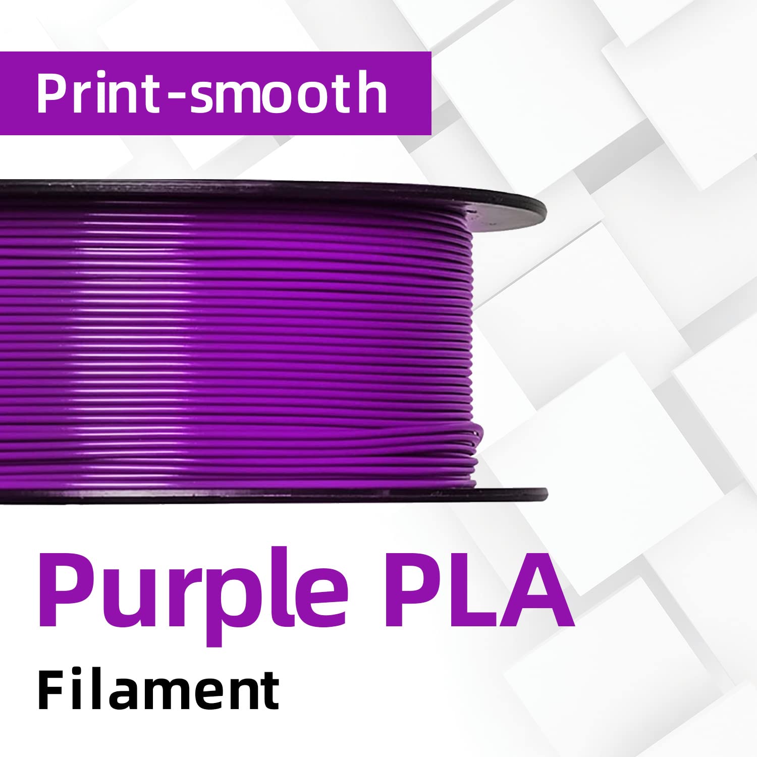 Giantarm 3D Printer Filament, Purple Pla Filament, 1Kg(2.2Lbs) Spool, 1.75Mm Dimension Accuracy +/  0.03Mm, 3D Printing Filament