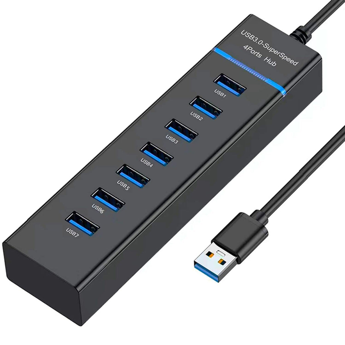 Usb Hub 3.0, Vienon 7 Port Usb Data Hub Splitter For Laptop, Pc, Macbook, Mac Pro, Mac Mini, Imac, Surface Pro And More Usb Devices