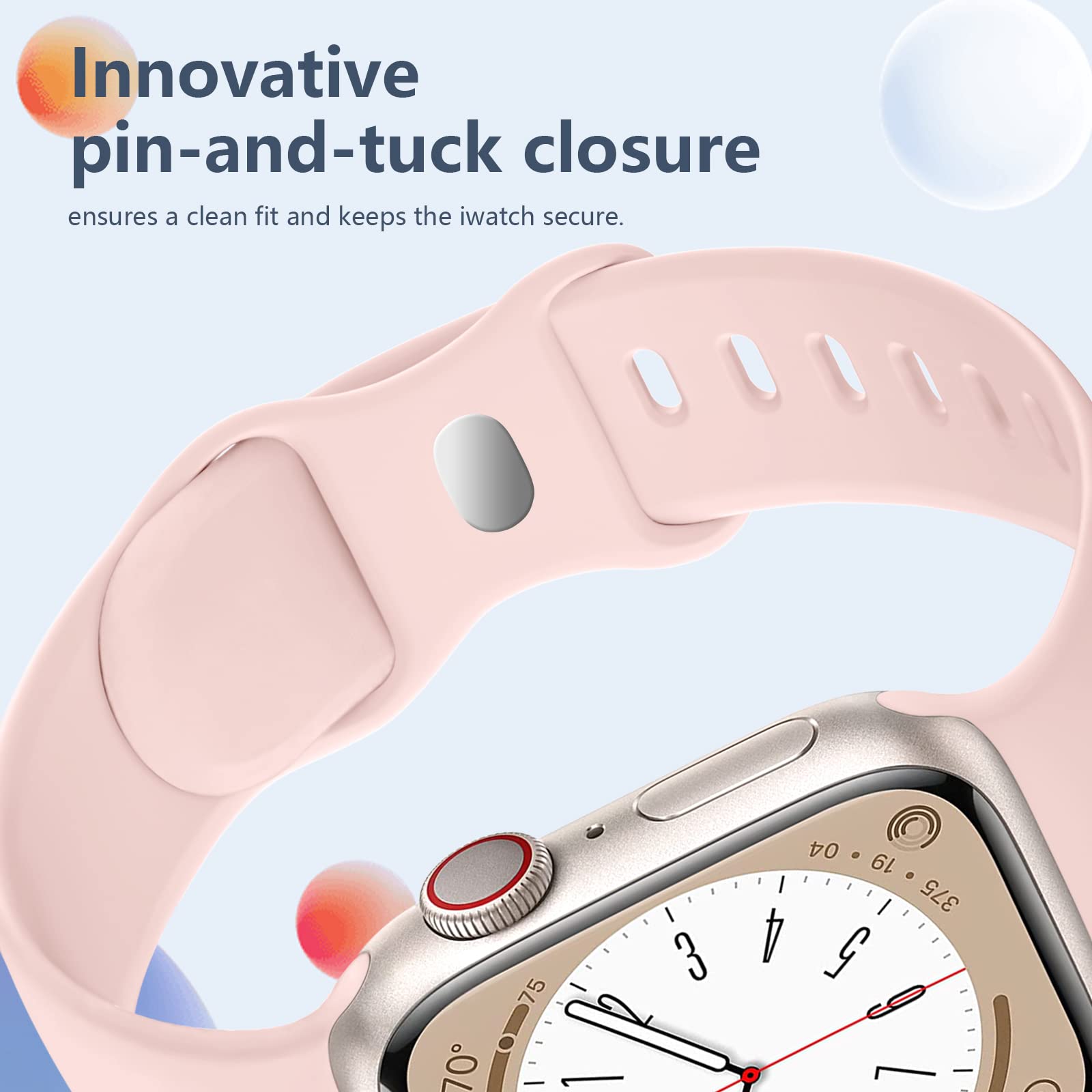 Daqin Compatible With Apple Watch Band 40Mm For Women Men Iwatch Band 38Mm 41Mm 42Mm 44Mm 45Mm 46Mm 49Mm, 8 Pack Soft Silicone S