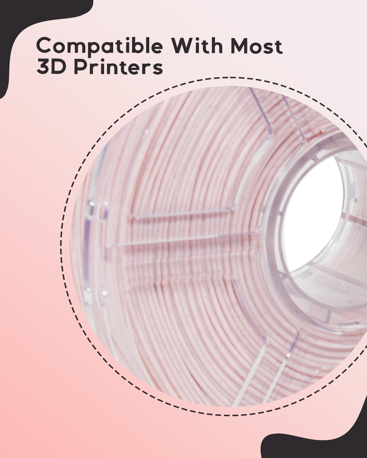 Cookiecad Pla Filament 1.75Mm 1Kg Marble Pastel 3D Printer Filament   Pink Chip Pla