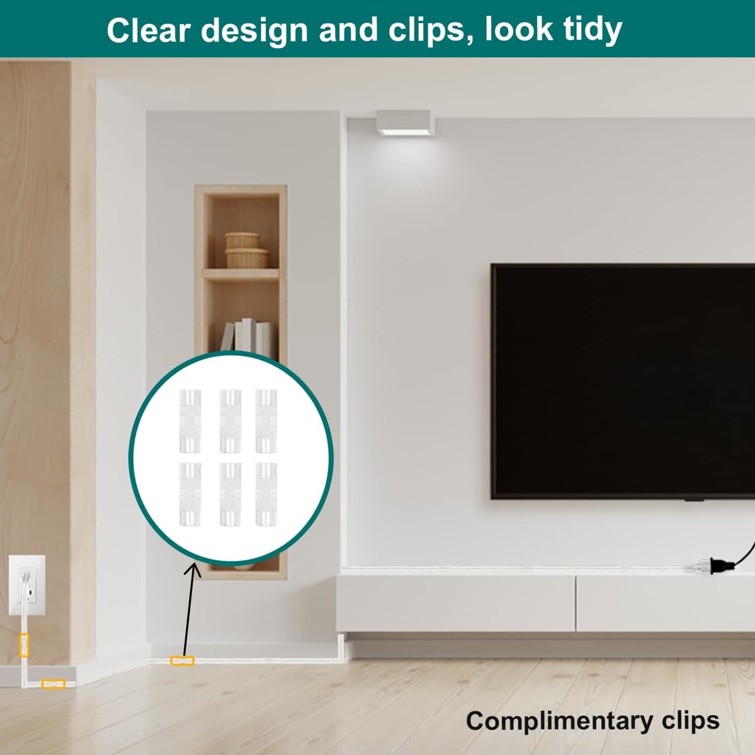 Haultop Clear Extension Cord, 15 Ft Extension Cord Male To Female, 1 Pack Clear Extension Cord Indoor Thin With Ul Certified, 2