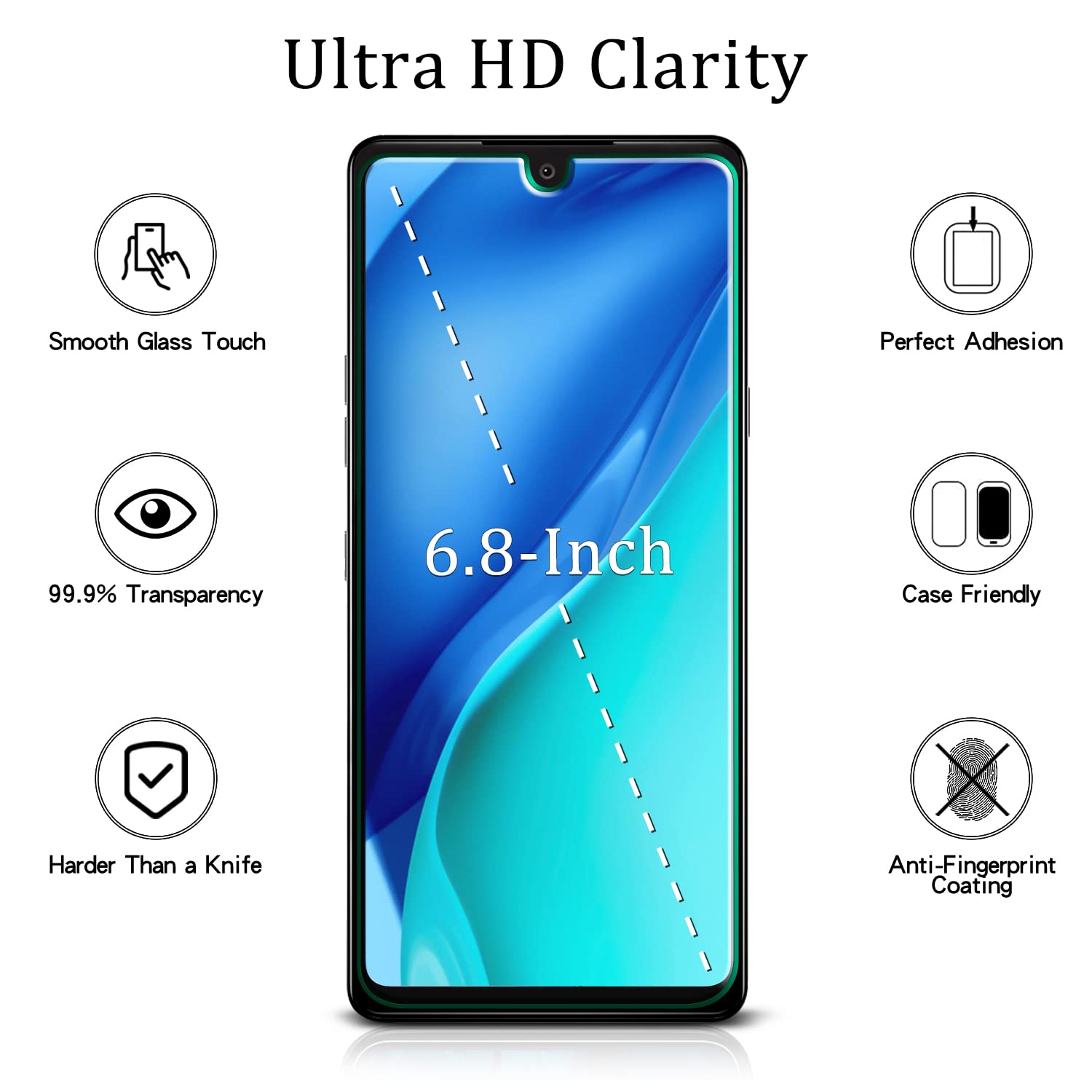 Maytobe [2 Pack] Designed For Lg Stylo 6 Tempered Glass Screen Protector   Bubble Free, Anti Scratch, Case Friendly