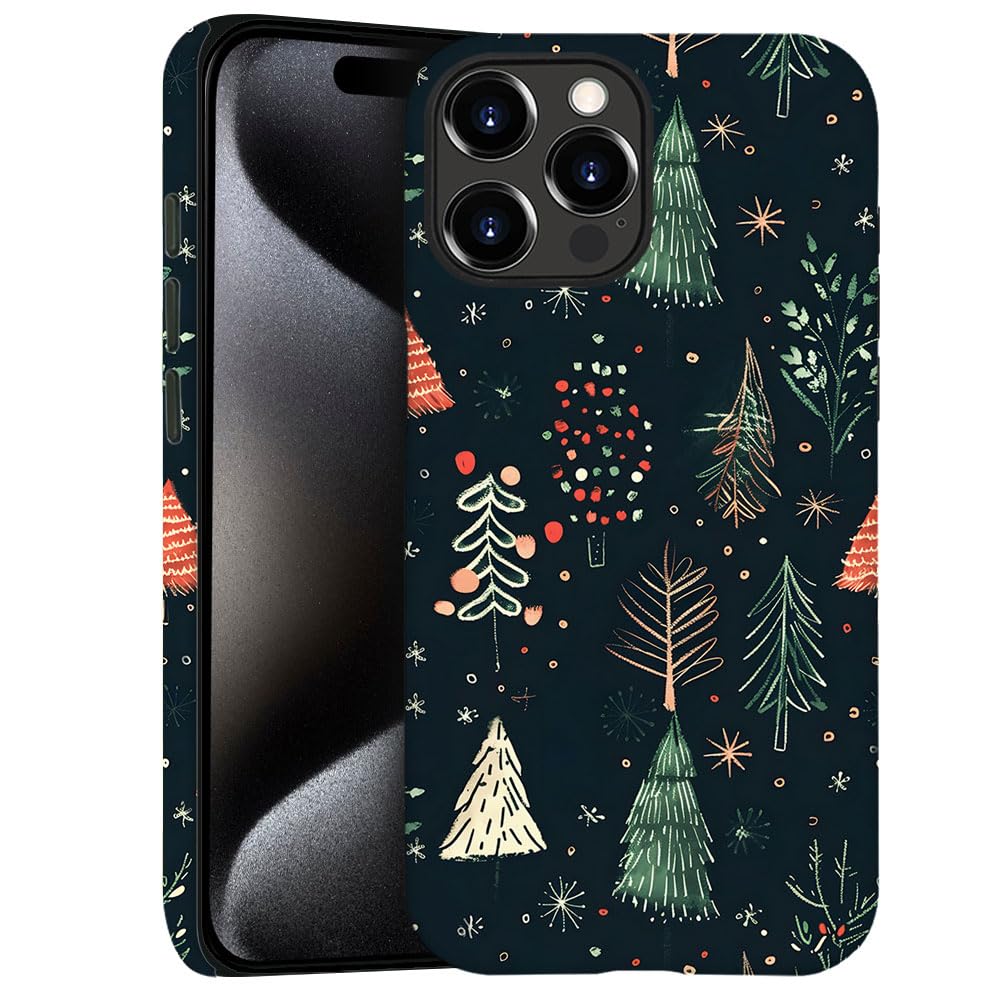 Case for iPhone 14 Pro - Slim Fit Anti-Scratch Phone Case for Girl Women - Cute Christmas Tree (Frosted)