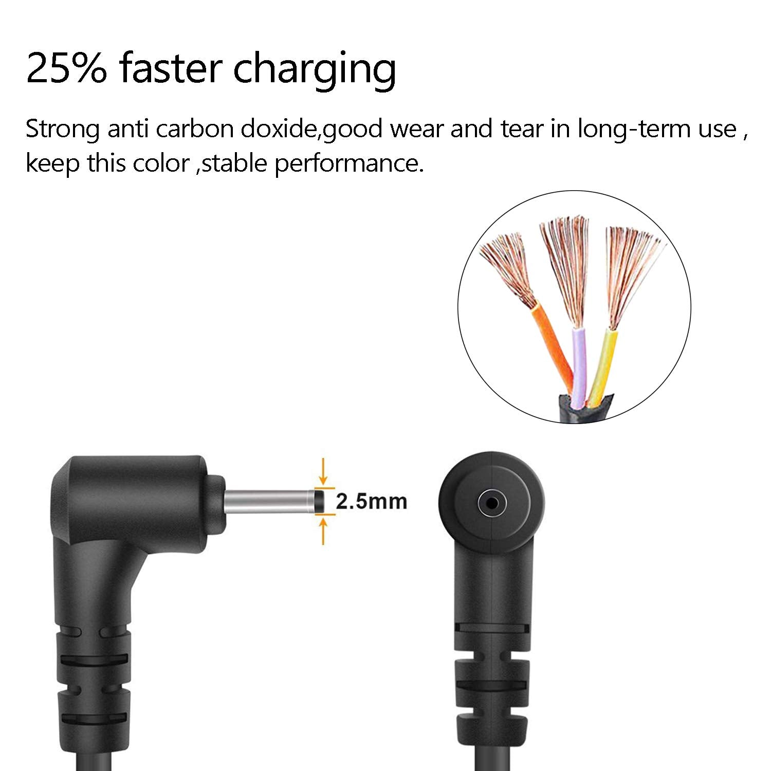 Xe500C13 Charger For Samsung Chromebook 3 2 500C Xe501C13 Xe500C13 K02Us Xe500C13 S02Us Xe500C12 W14 026N1A Pa 1250 98 Chrome Book Xe303C12 Xe503C12 Xe503C32 Ac Adapter Laptop Power Cord 12V 26W