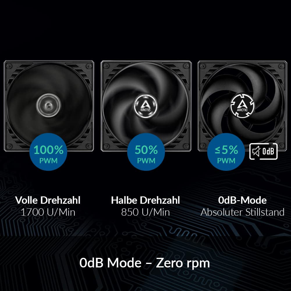 Arctic P14 Pwm Pst Co   Pc Fan, 140Mm Case Fan With Pwm Sharing Technology (Pst), Pressure Optimised, Dual Ball Bearing For Cont