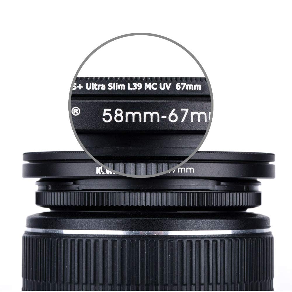 Kiwifotos 52Mm 58Mm Step Up Adapter Ring For Lenses (52Mm Lens To 58Mm Filter, Hood, Lens Converter And Other Accessories)