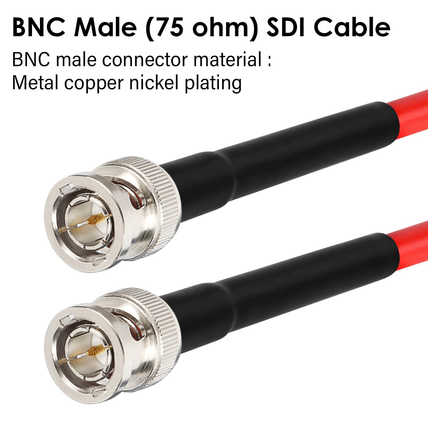 20Ft Sdi Cable Bnc Cable Xrds Rf Hd Sdi Cable Bnc Digital Video Cable 75 Ohm Rg59 Bnc Male Cable For 4K 1080P 3G/6G Hd Sdi Camer