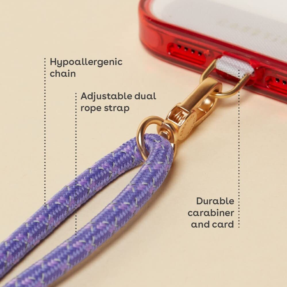 Casetify 6Mm Rope Phone Strap With Card With Card   Kiwi