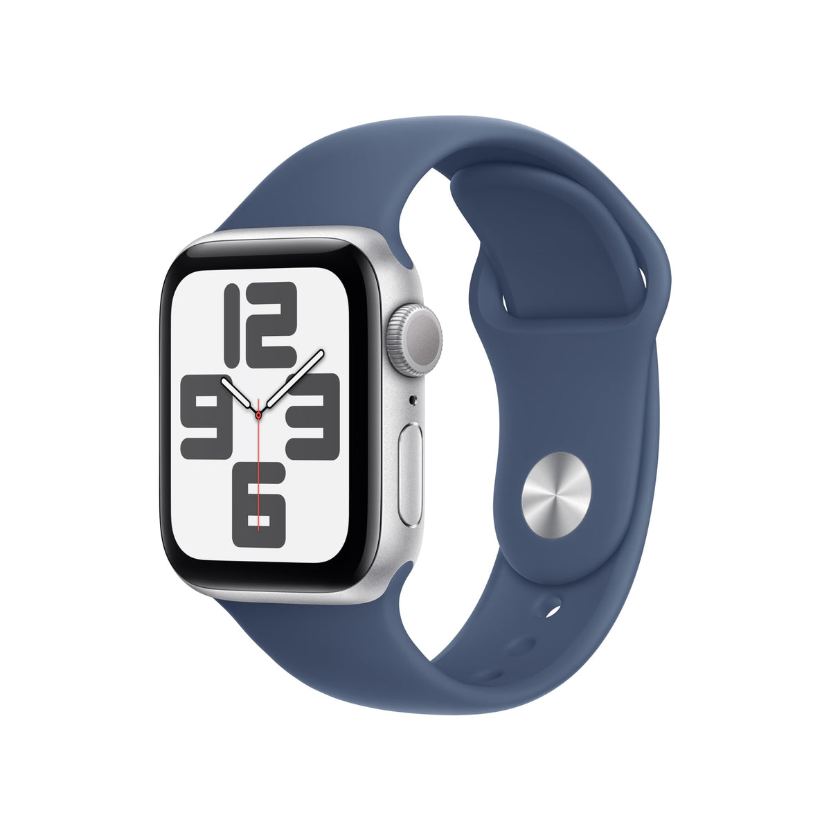 Apple Watch Se (2Nd Gen) [Gps 40Mm] Smartwatch With Silver Aluminium Case With Denim Sport Band S/M. Fitness And Sleep Trackers,