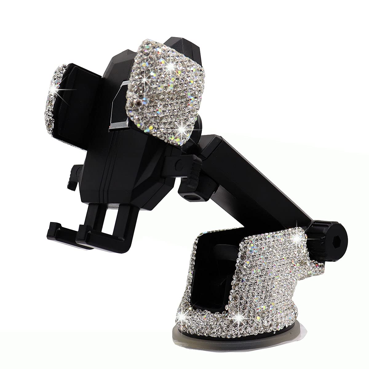 Lycaresun Bling Car Phone Mount Holder,Shiny Crystal Rhinestone Phone Stand For Women And Girls, Car Accessories For Windshield 