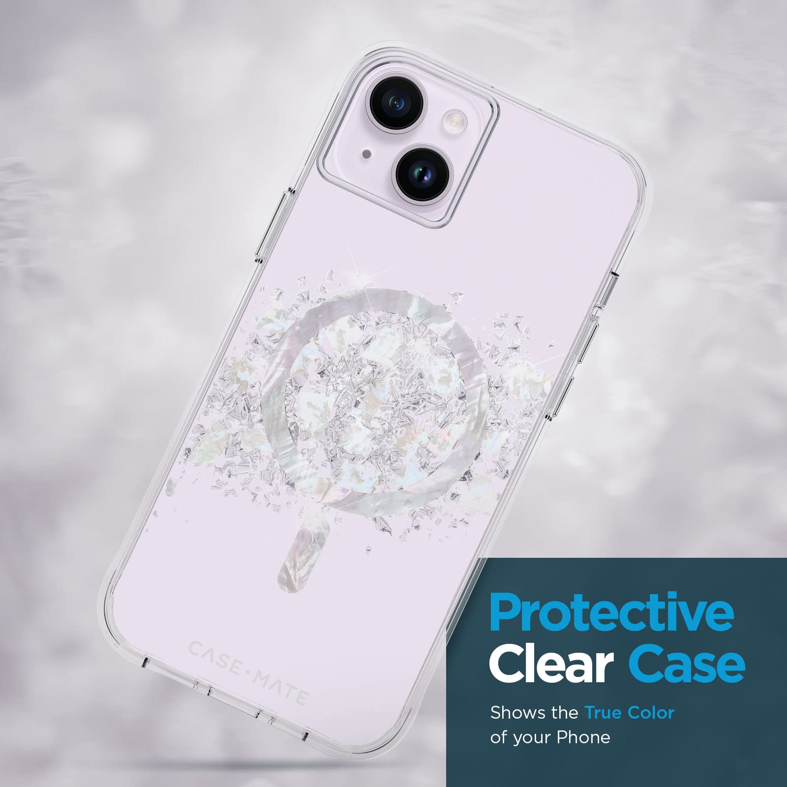 Case Mate Iphone 14 Case/Iphone 13 Case   Touch Of Pearl [10Ft Drop Protection] [Compatible With Magsafe] Luxury Cover With Cute