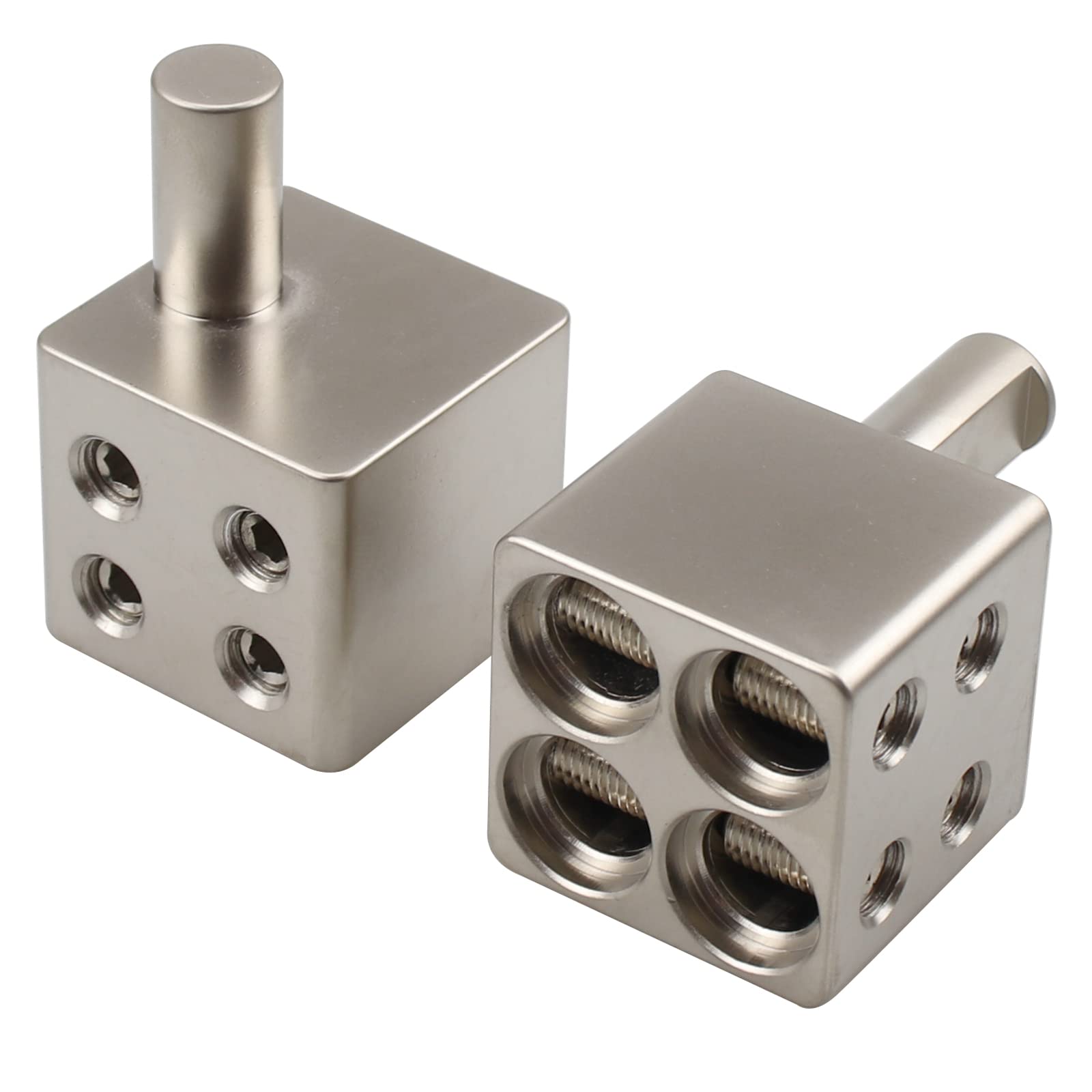 Zookoto 2 Pcs 4X0Ga Wire Ga Reducer, For Car Stereo Audio Awg Pin Power Ground Wire Reducer, 0 Ga To 12.3 Mm