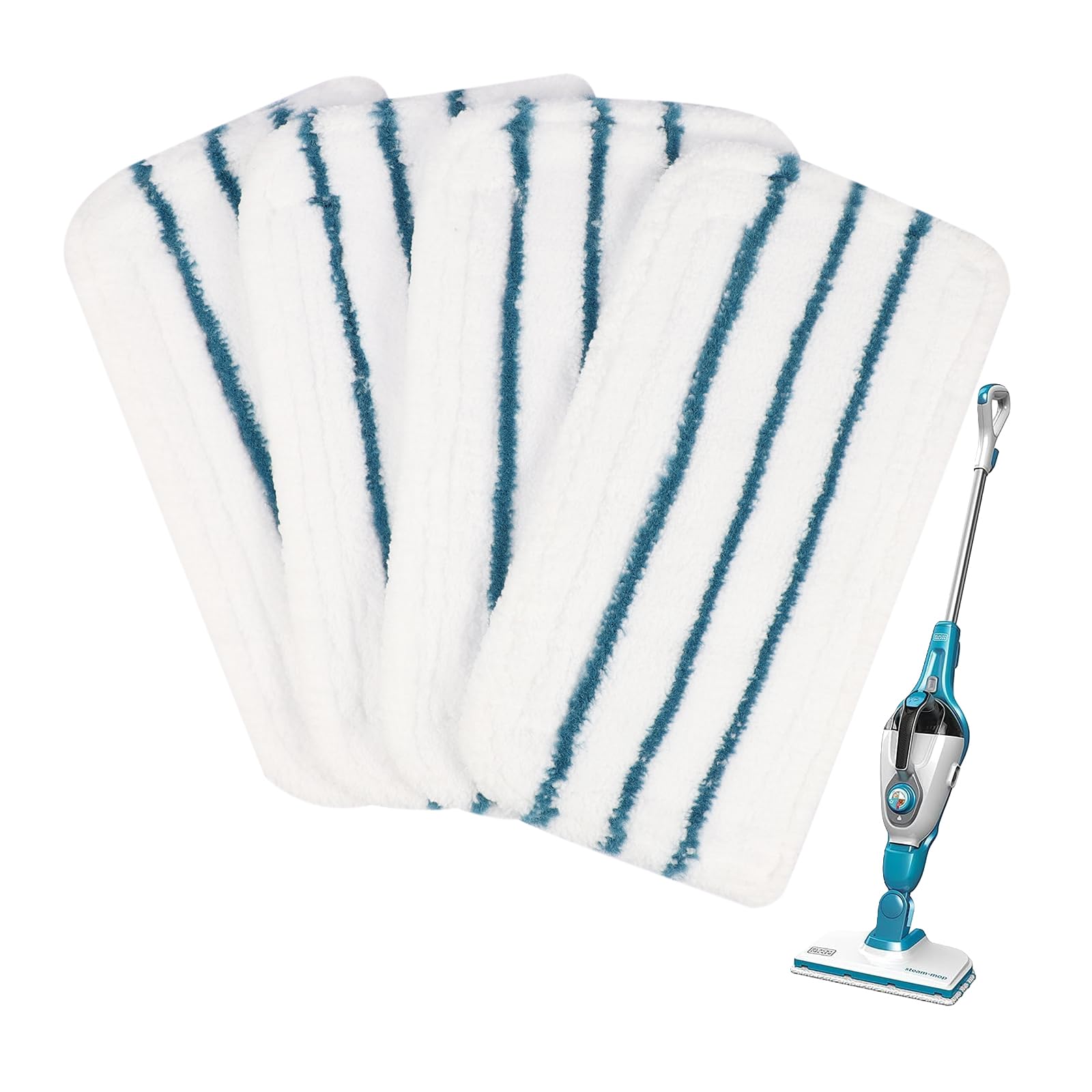 4 Pcs Replacement Pads Accessories Compatible With Black+Decker Steam Mop Sm1600, Sm1610, Sm1620, Hsm13E1, Hsmc1300Fx, Hsmc1321,