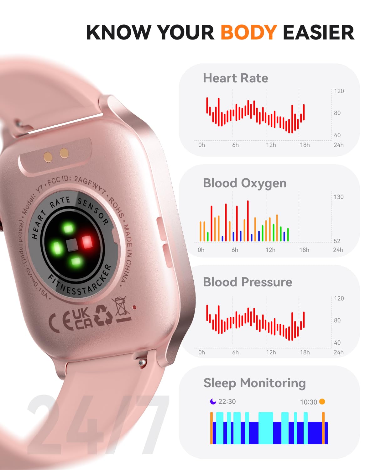 Paybay Smart Watch For Men Women- Answer/Make Call, 2025 Ip68 Waterproof Fitness Tracker Watch With Sleep Monitor Step Counter A