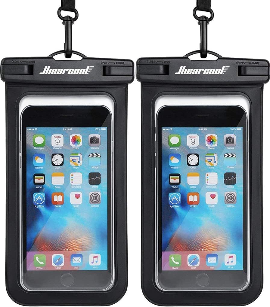 Hiearcool Waterproof Phone Pouch, Universal Case Compatible for iPhone 16 15 14 13 Pro Max Plus Up to 8.3, IPX8 Beach Travel Ess