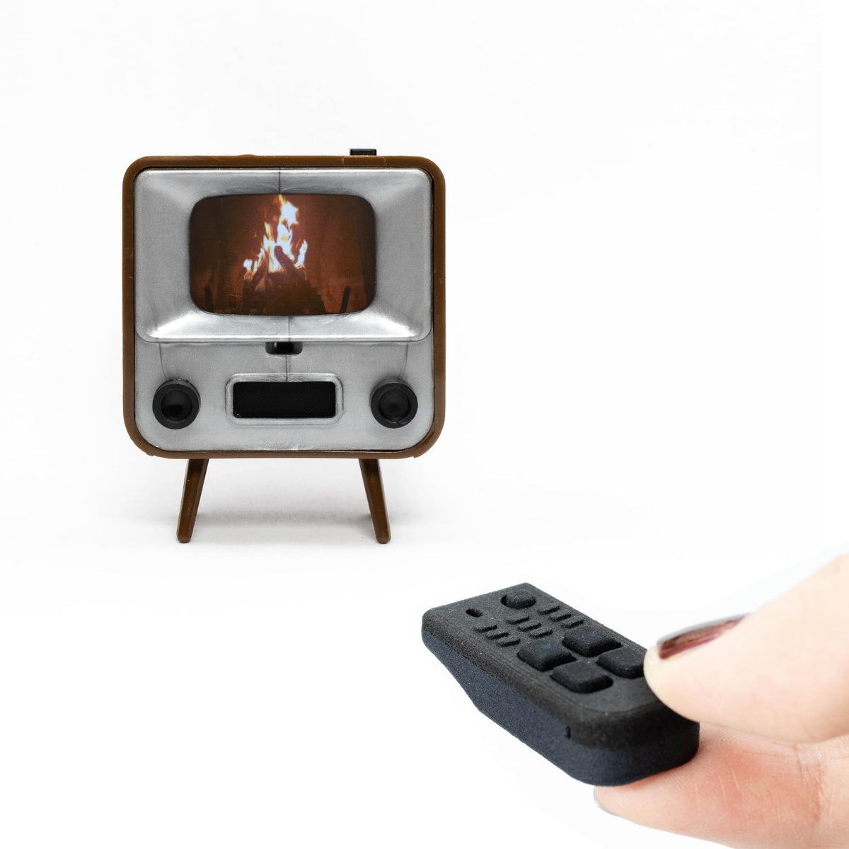 Tinytv 2 - Portable Retro Television With Working Rotary Knobs - Load Your Own Videos Easily Via Usb Onto Your Own Minature Tv (