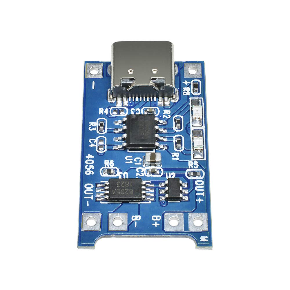 Diymore 10Pcs Tp4056 Type C Usb 5V 1A Battery Charger Module Charging Board With Dual Protection Functions