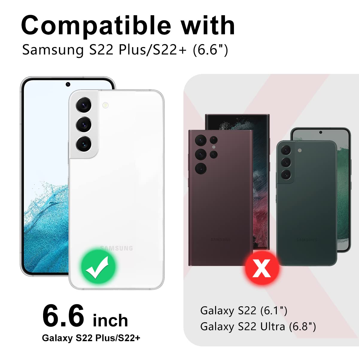 Btscase For Samsung Galaxy S22+/S22 Plus 5G Case, Marble Pattern 3 In 1 Heavy Duty Shockproof Full Body Rugged Hard Pc+Soft Sili