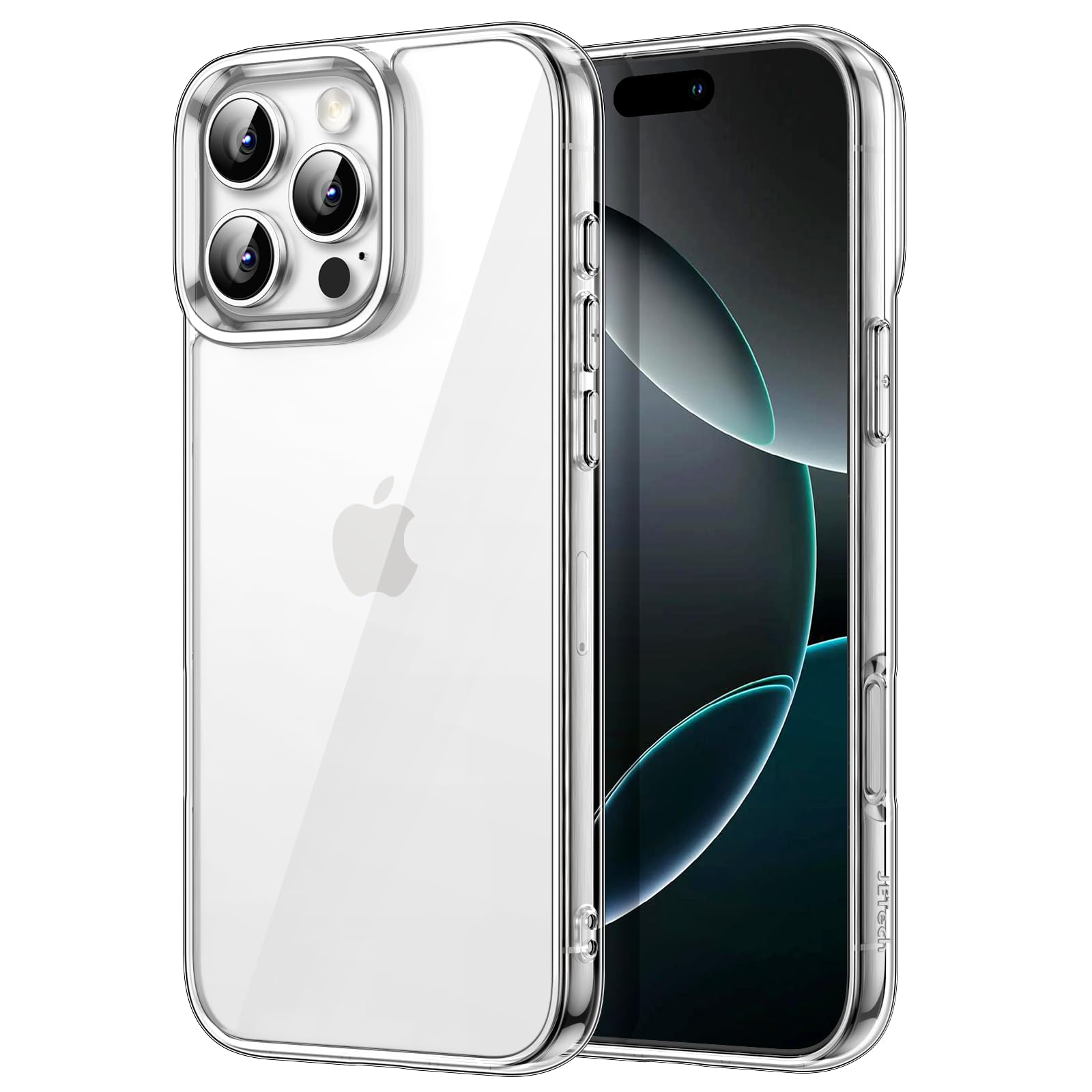 Jetech Case For Iphone 16 Pro 6.3 Inch, Non Yellowing Shockproof Phone Bumper Cover, Anti Scratch Clear Back (Clear)