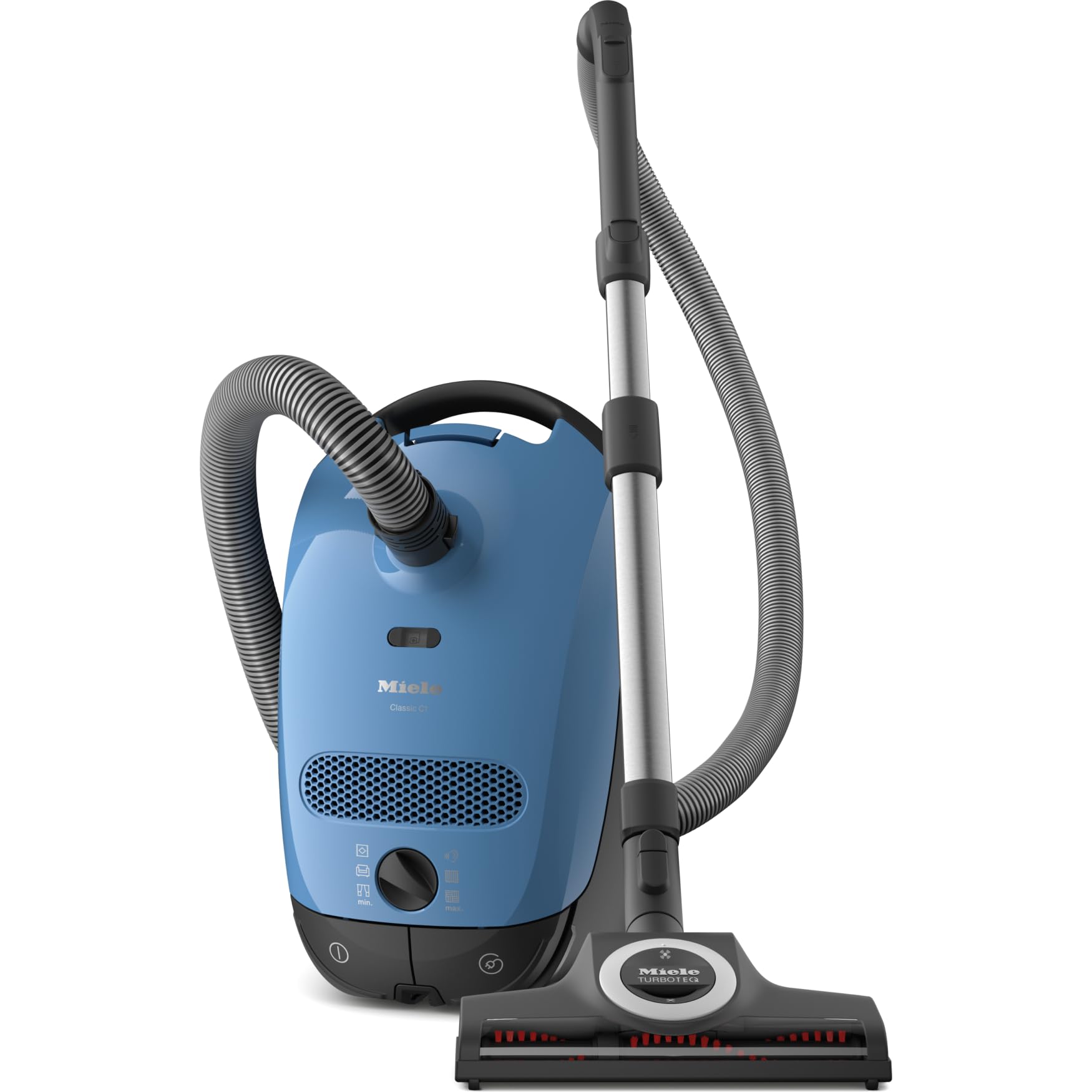 Miele Classic C1 Turbo Team Bagged Canister Vacuum, Tech Blue   Portable, Household