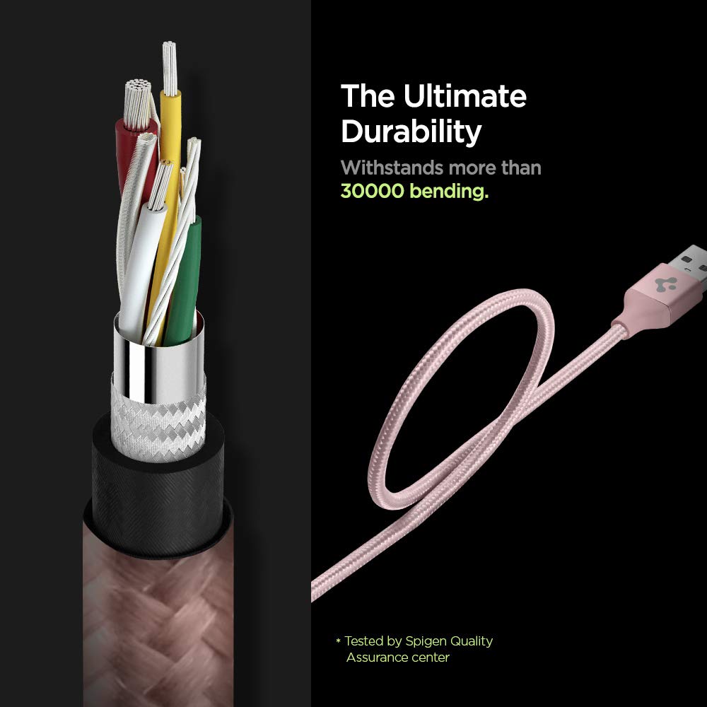 Spigen Durasync 3 In 1 Universal Charger Cable, Micro Usb/Lightning/Usb C Adapters [Mfi Certified], 4.9Ft Premium Braided Multi Charging Cable For Iphone 12/Pro/Max/Mini/Se/Ipad/Galaxy/Pixel & More