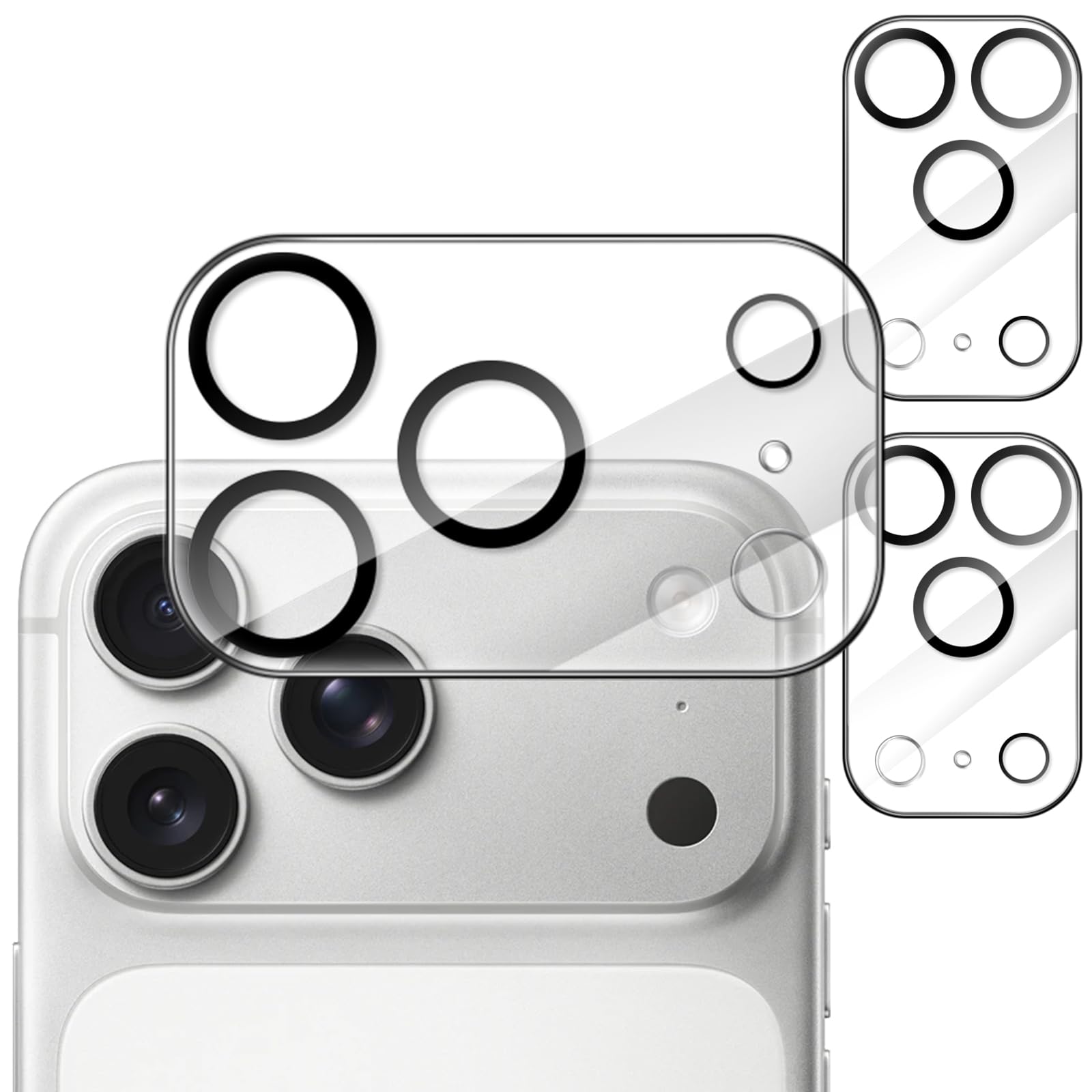 JETech Camera Lens Protector for iPhone 17 Pro 6.3-Inch, 9H Tempered Glass, Anti-Scratch, Case Friendly, Does Not Affect Night S