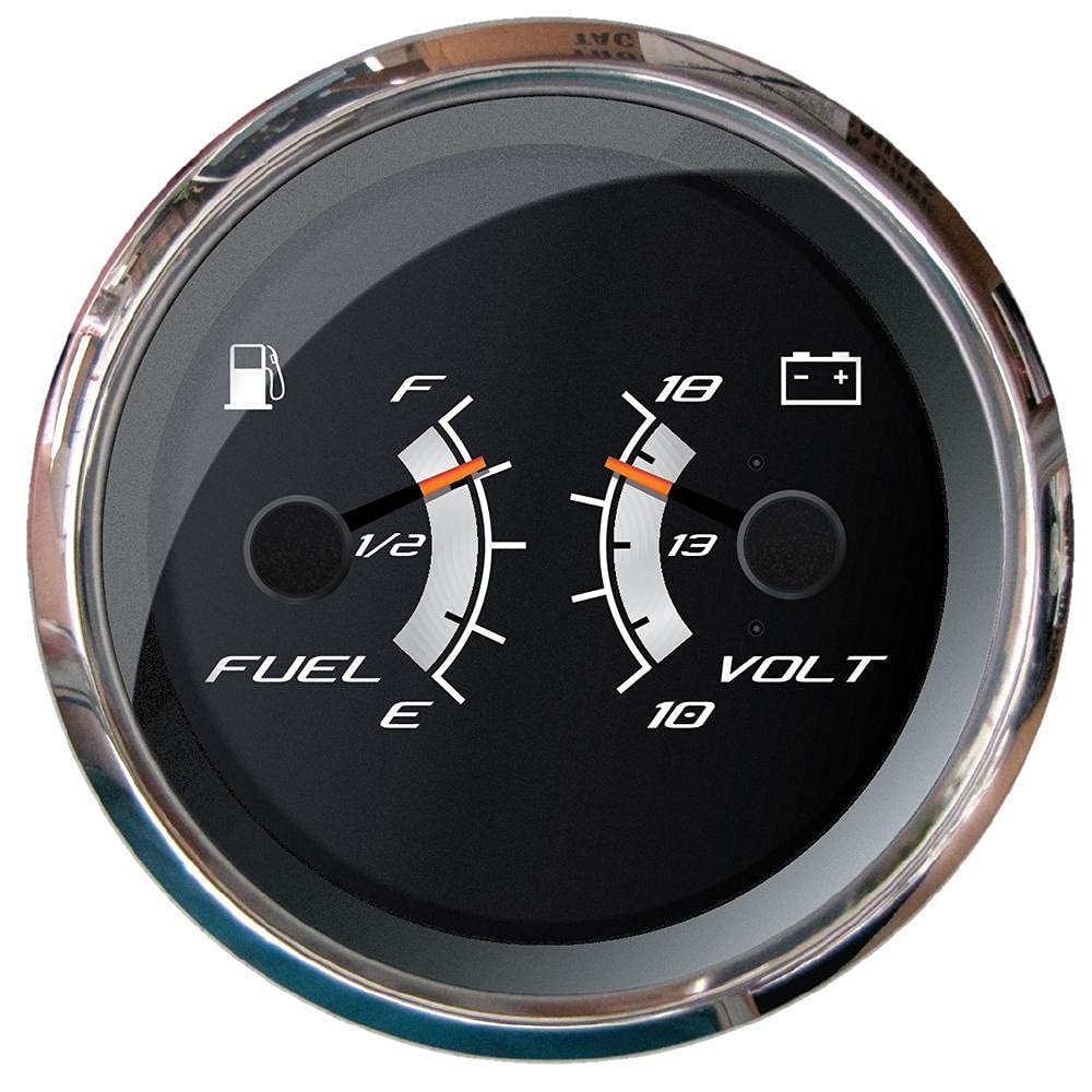 Faria Platinum 4'' Multi-Function - Fuel Level &Amp; Voltmeter,WBEEAB08C1XSPDL
