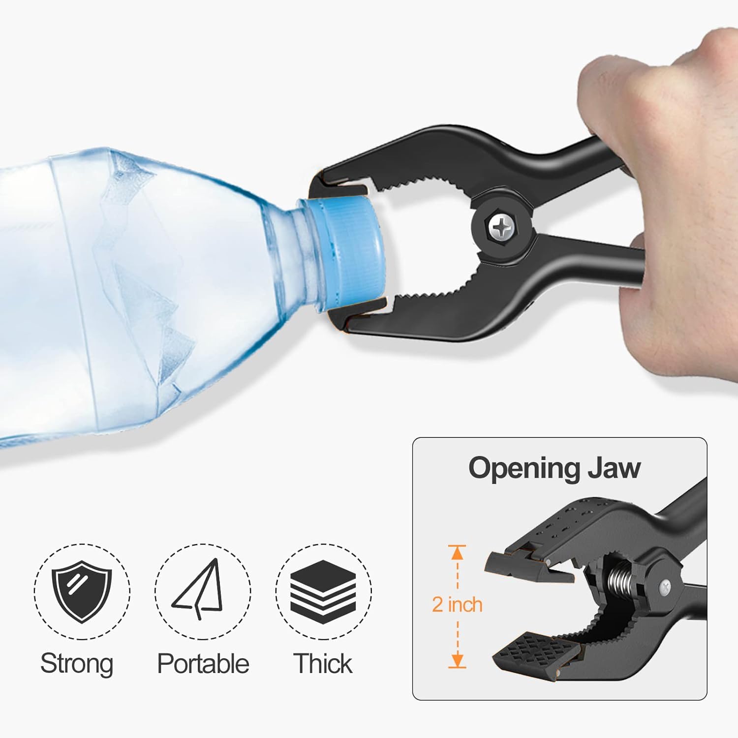 Emart 6 Pack Heavy Duty Muslin Spring Clamps, 4.5 Inch Photo Booth Backdrop Clips For Photography Studio   Black