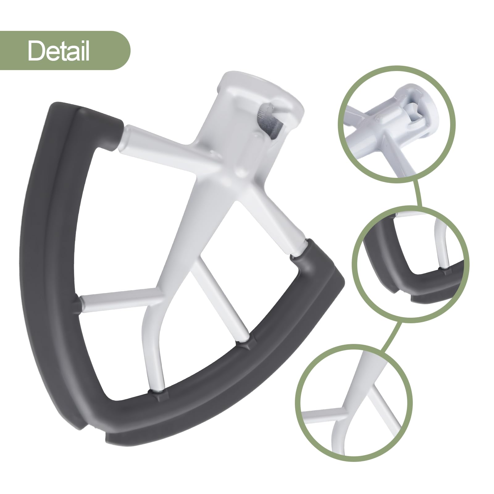 Equust Flex Edge Beater Compatible With Compatible With 4.5 5 Quart Tilt Head Stand Mixers, Kitchenaid Mixer Attachments, Paddle