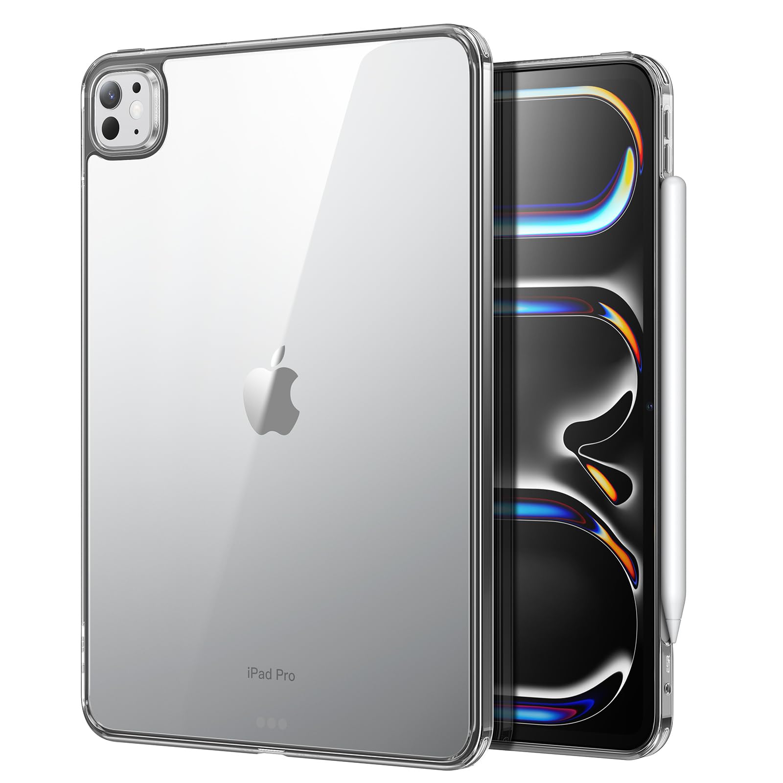 Esr For Ipad Pro 11 Inch Case M4(2024, 5Th Gen), Thin And Lightweight, Shock And Drop Protection, Yellowing Resistant, Hard Back, Supports Pencil Pro And Pencil(Usb C), Classic Series, Black Clear