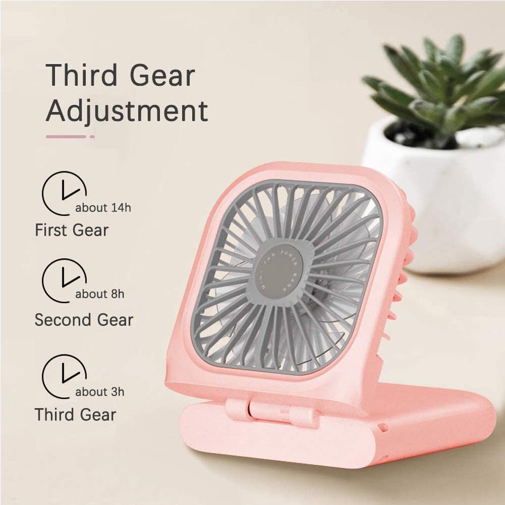 Allxin Portable Neck Fan Mini Quiet Handheld Personal Foldable Usb Rechargeable Fan Operated For Home Office Outdoor Travel, 300