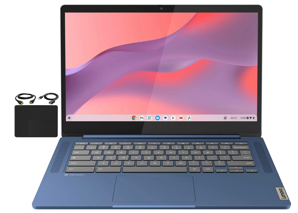 Lenovo Newest Flagship Chromebook, 14'' Fhd Touchscreen Slim Thin Light Laptop Computer, 8 Core Mediatek Kompanio 520 Processor,