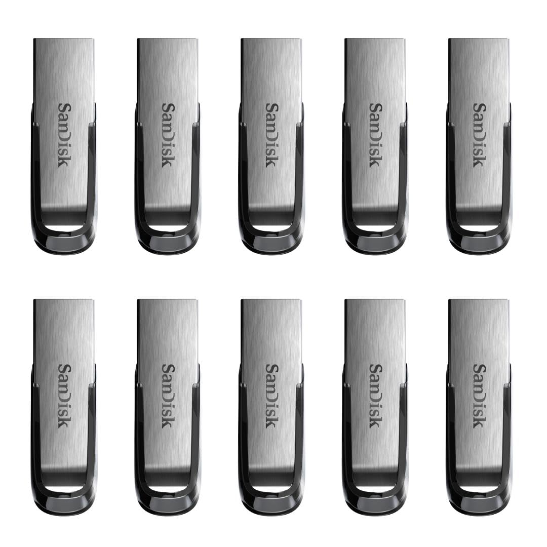 Sandisk 64Gb 10 Pack Ultra Flair Usb 3.0 Flash Drive (10X64Gb), Non Retail Packaging   Sdcz73 064G B10Ct