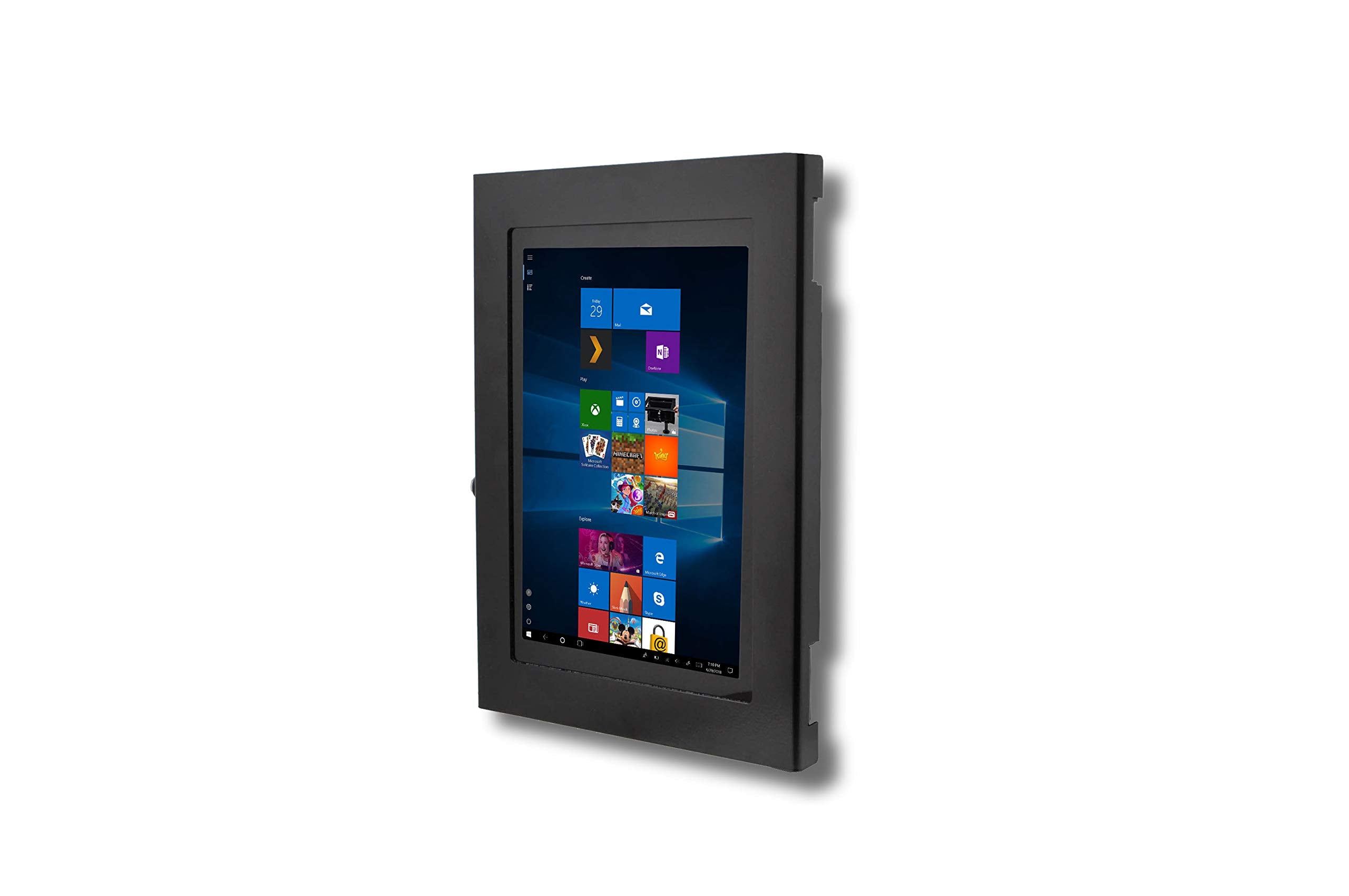 Tabcare Locking Security Metal Case For Lenovo Tablet 10 Supports Wall Mount 75/100 Mm Vesa (Black, Tablet 10 3Rd Gen)