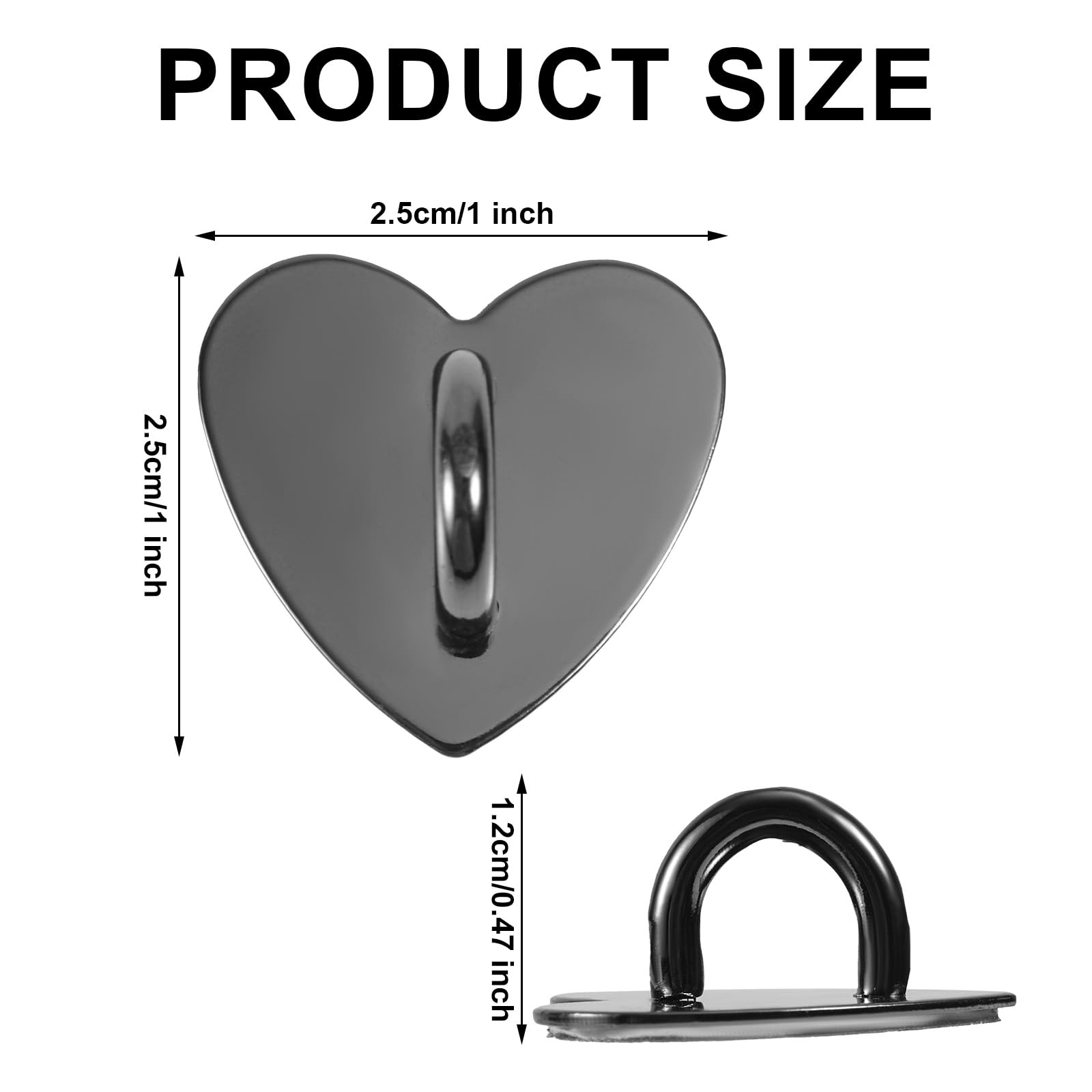 8Pcs Cell Phone Ring Holder, Cute Heart Phone Charm Hooks Adhesive Smartphone Finger Ring Stand Sticky Metal Loop Grip For Cellp