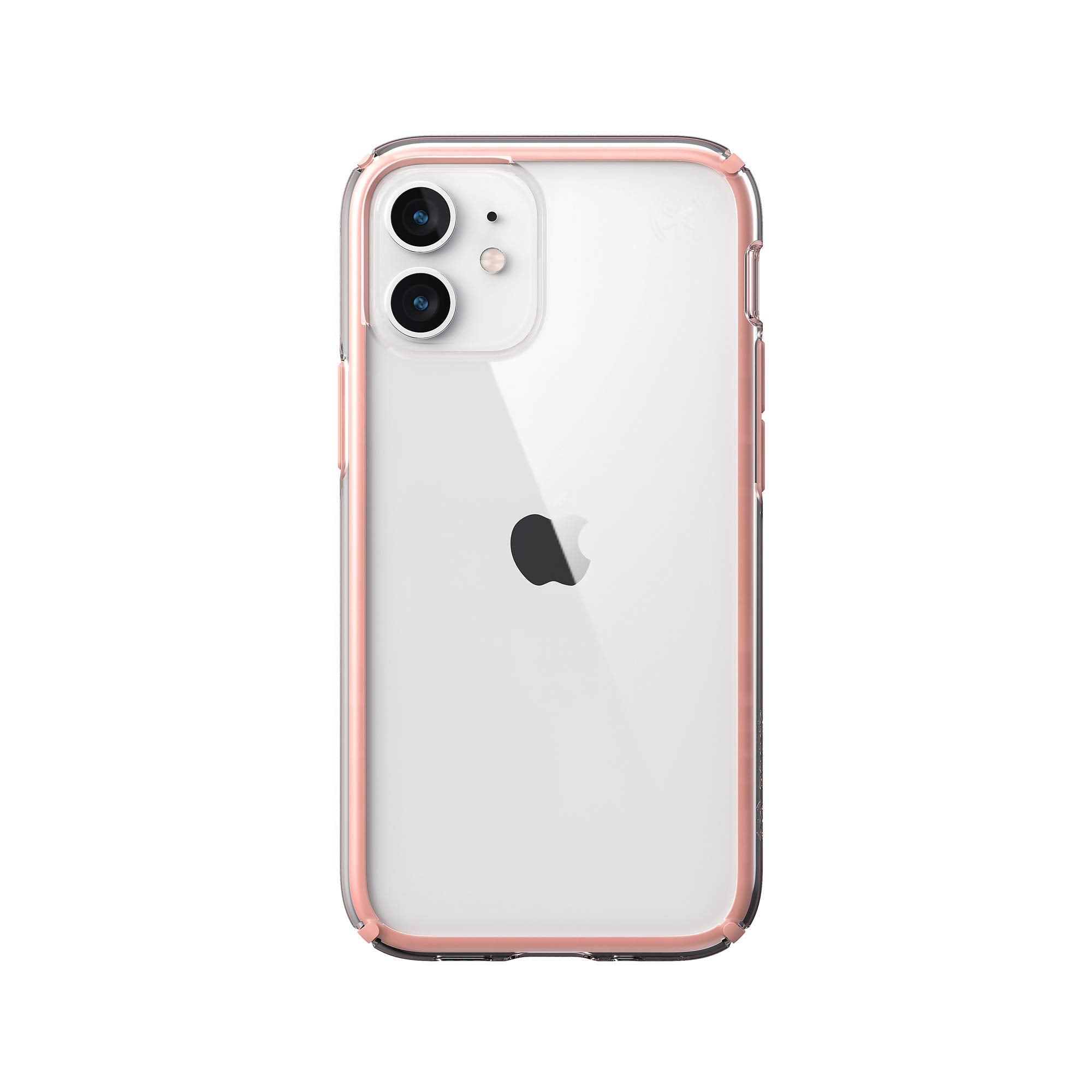 Speck Products Presidio Perfect-Clear Impact Geo Iphone 12 Mini Case, Clear/Rosy Pink (138479-9356)