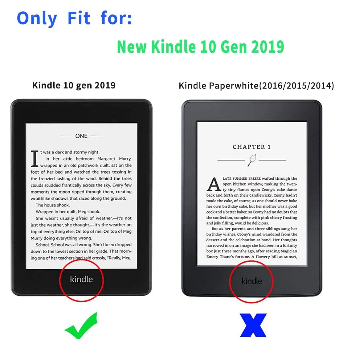 Airwee Case For All New Kindle 10Th Generation 2019 Releas Pu Leather Protective Cover With Auto Wake/Sleep Multi Angle Adjustme